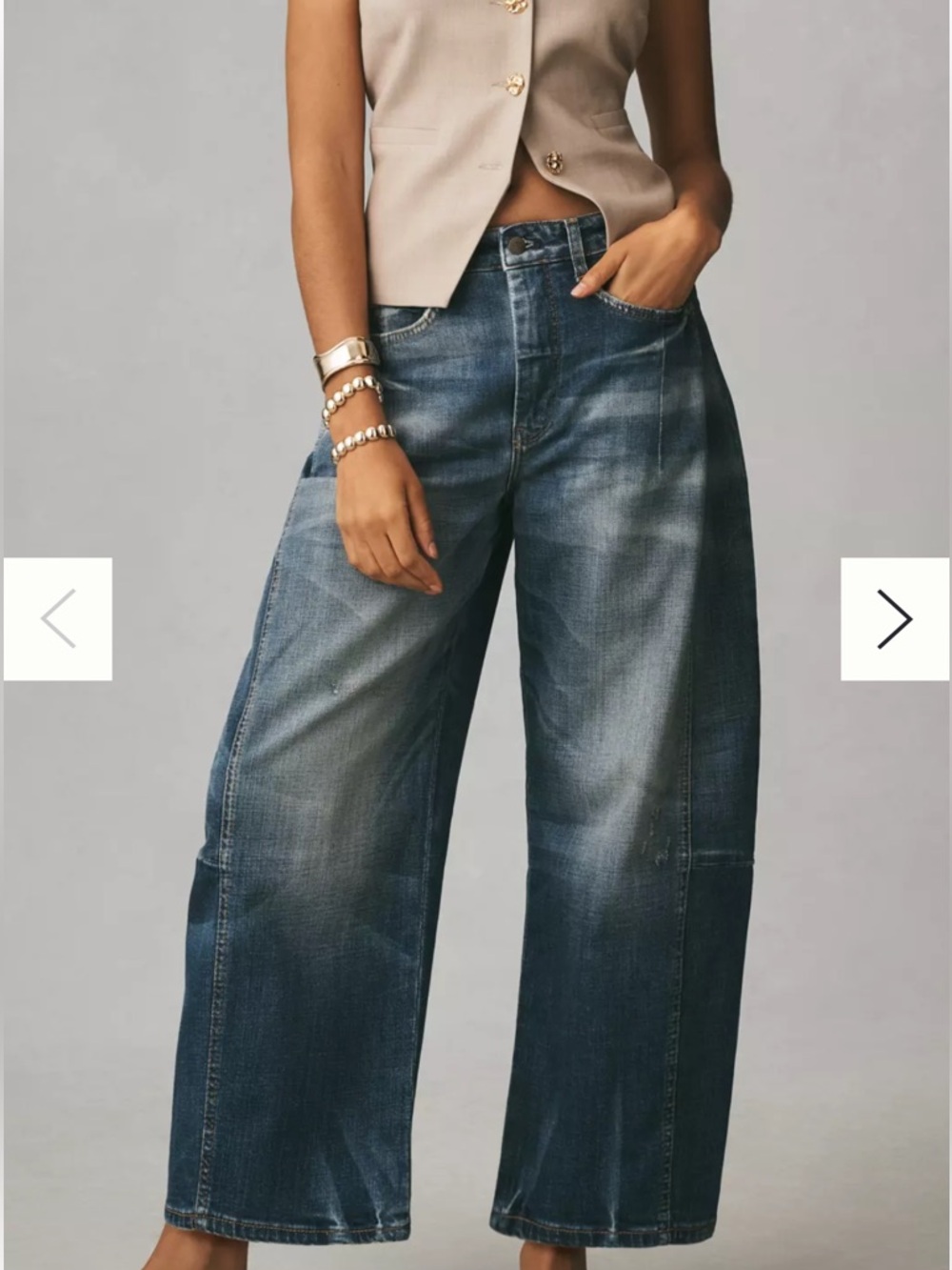 The Kenna Mid-Rise Heritage Barrel Jeans by Pilcro